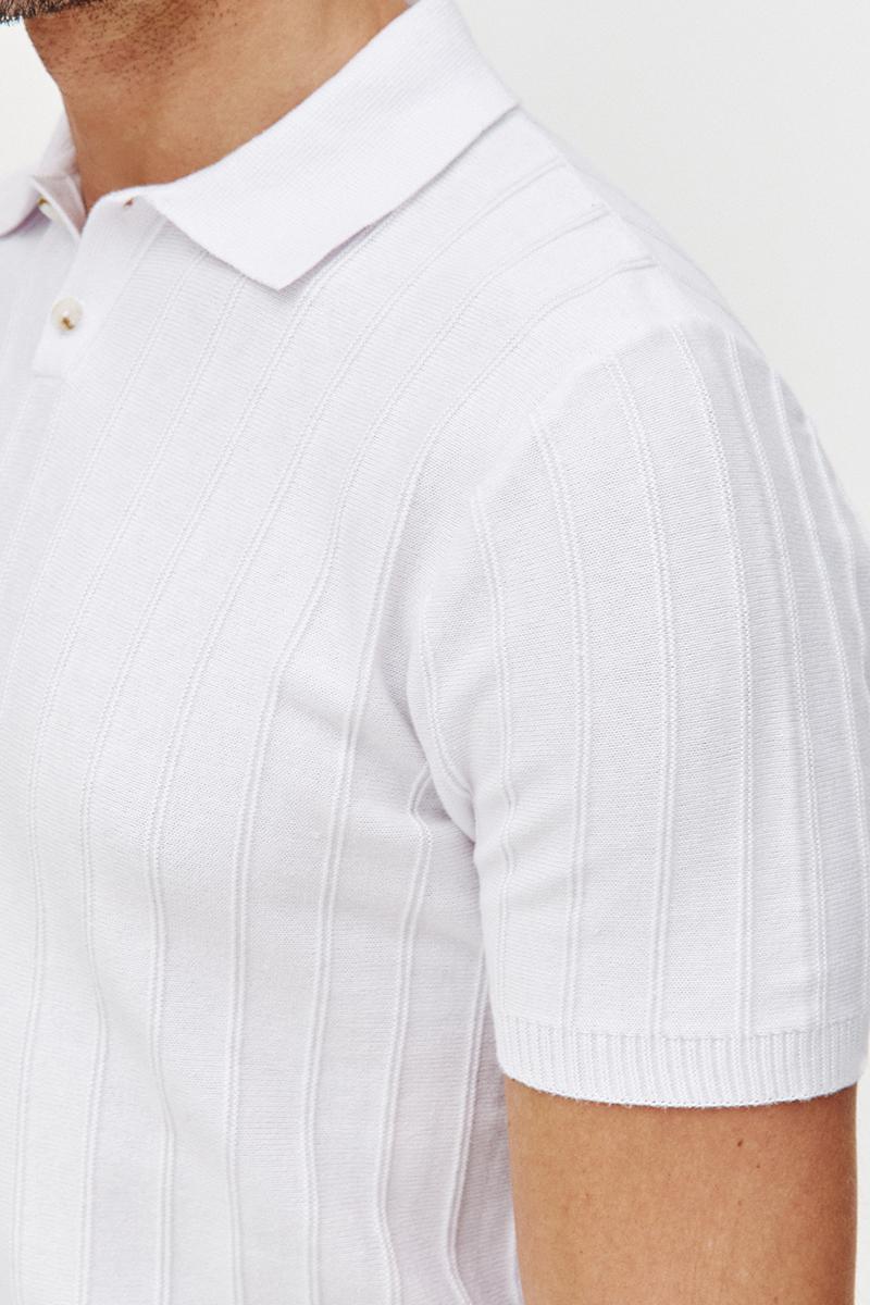 POLO DZIANINOWE STRIS BIAŁE