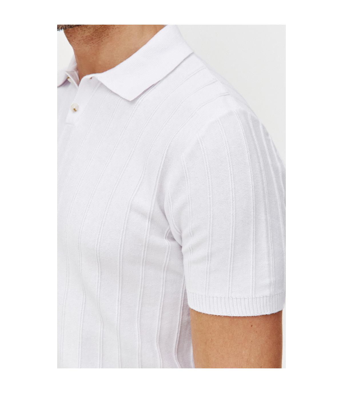 POLO DZIANINOWE STRIS BIAŁE