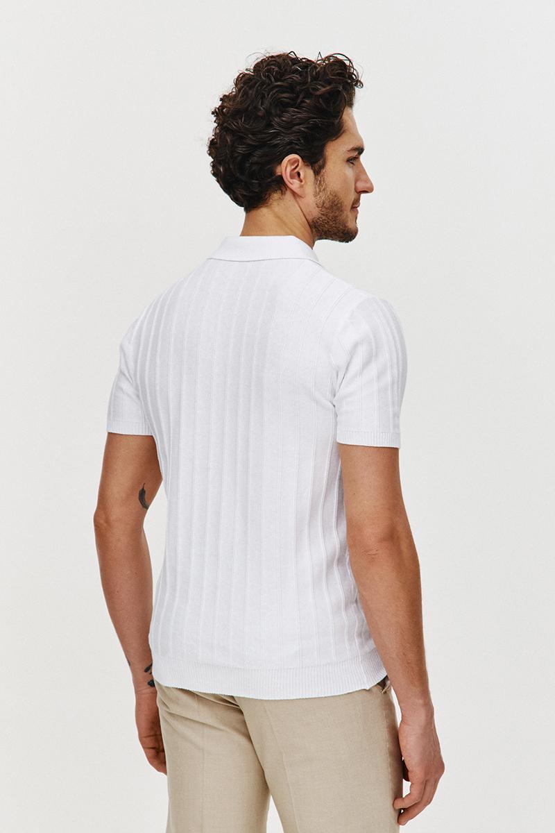 POLO DZIANINOWE STRIS BIAŁE