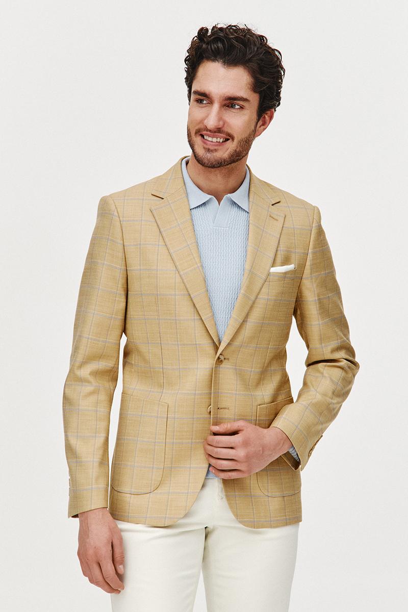 BEŻOWA MARYNARKA MĘSKA JES