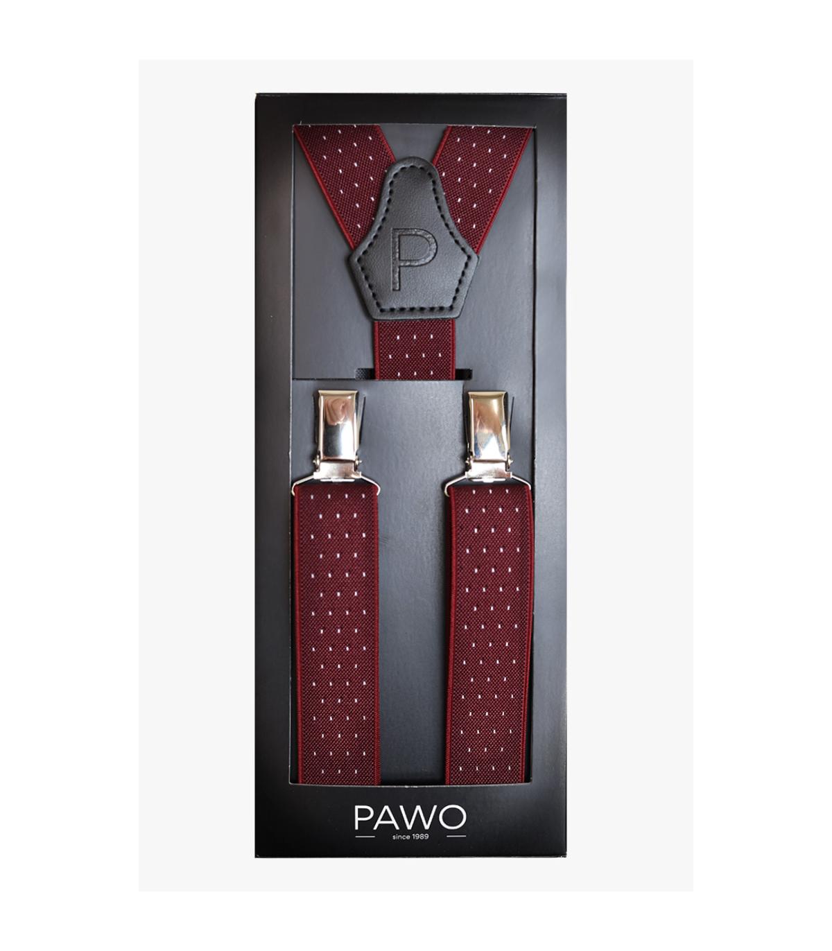 SZELKI CHŁOPIĘCE BORDOWE W KROPKI