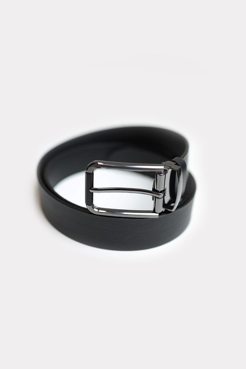 PASEK 3,5 CM CZARNY KLAMRA METAL