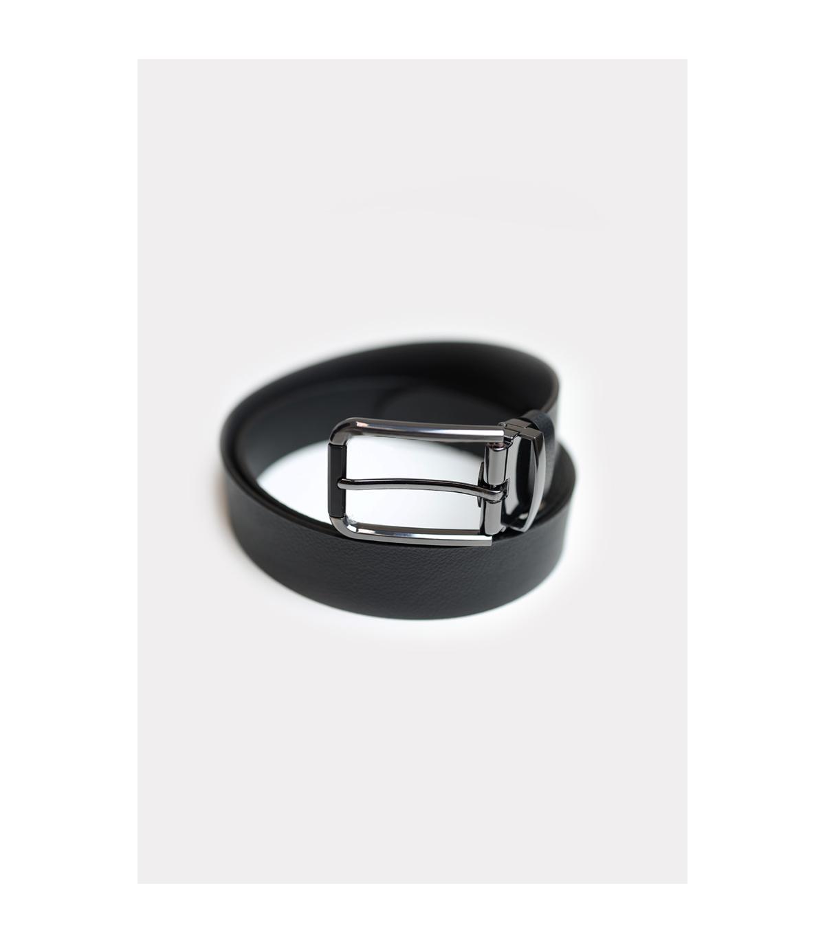 PASEK 3,5 CM CZARNY KLAMRA METAL