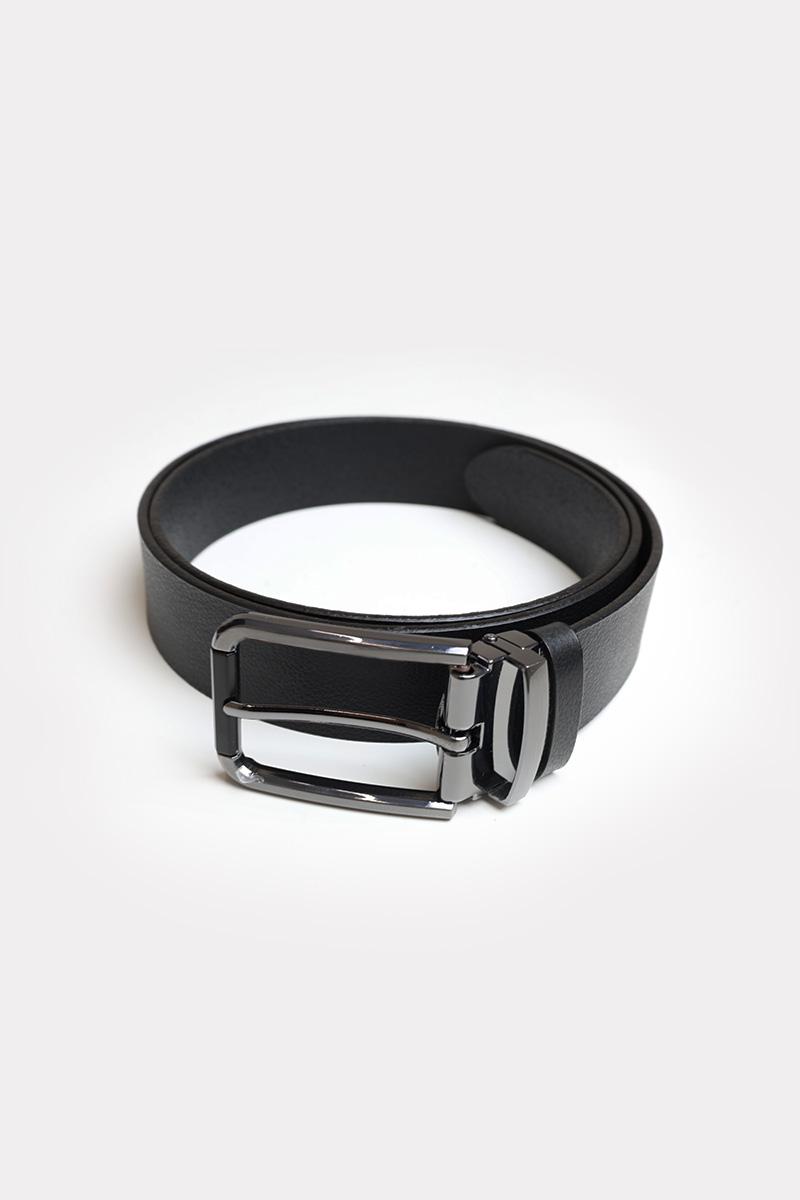 PASEK 3,5 CM CZARNY KLAMRA METAL