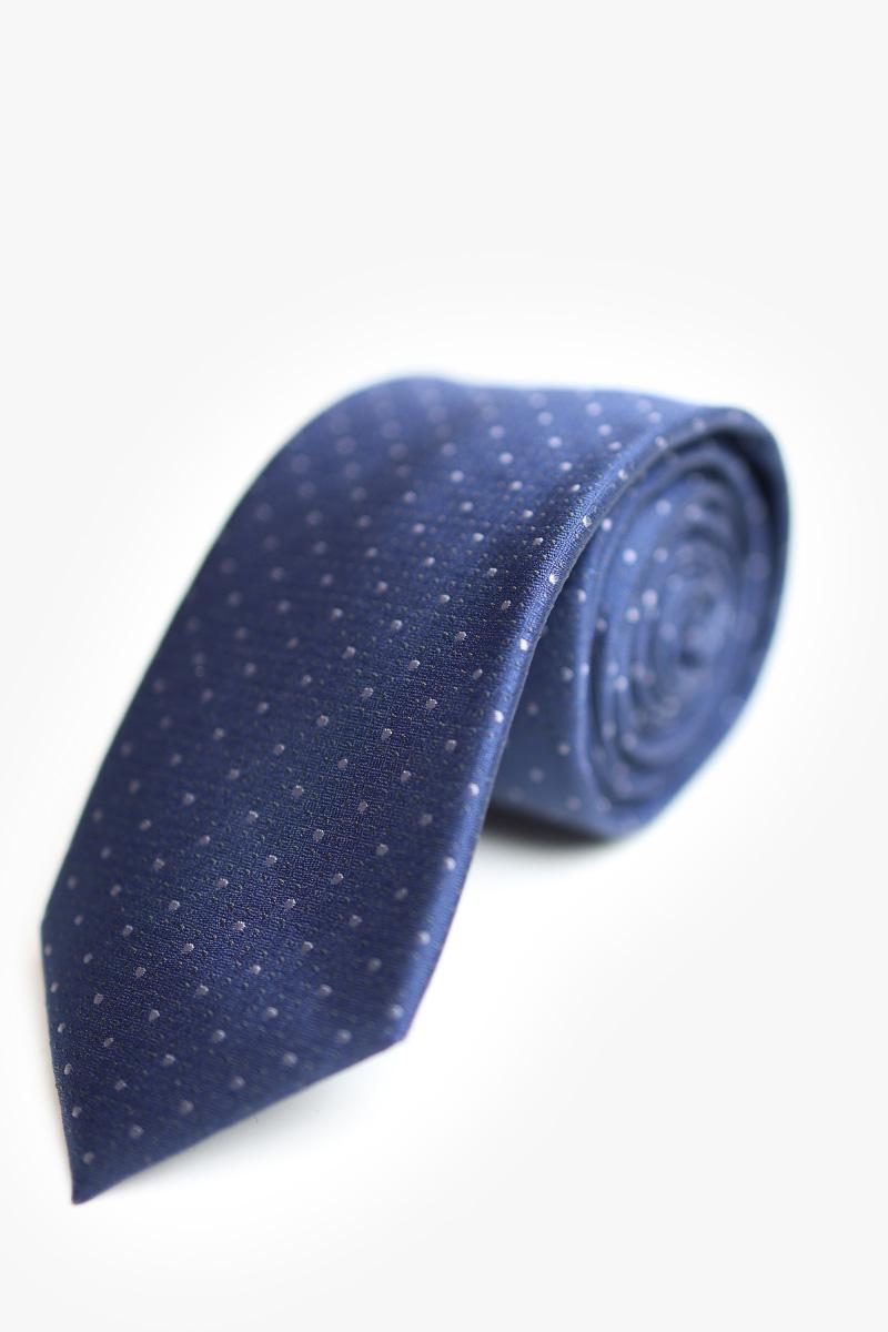 GRANATOWY KRAWAT MĘSKI PRESTIGE WE WZORY