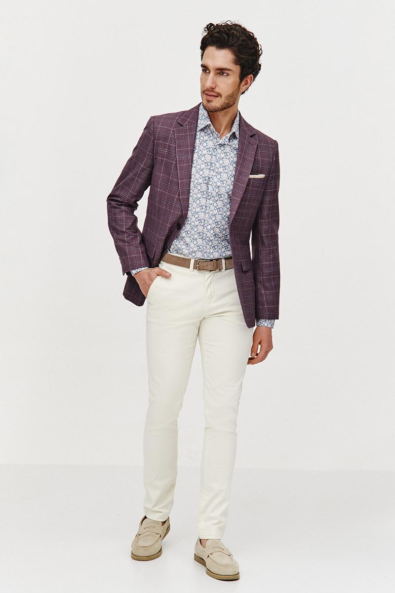 BURGUNDOWA MARYNARKA MĘSKA BORS