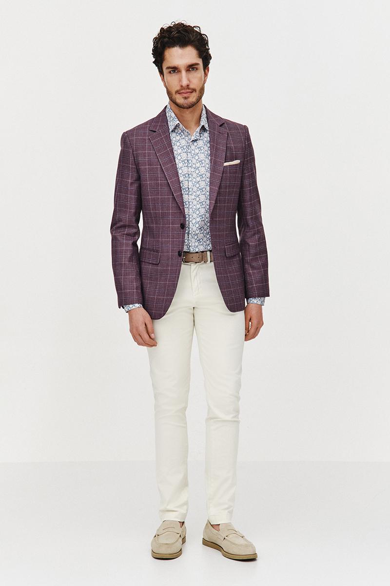 BURGUNDOWA MARYNARKA MĘSKA BORS