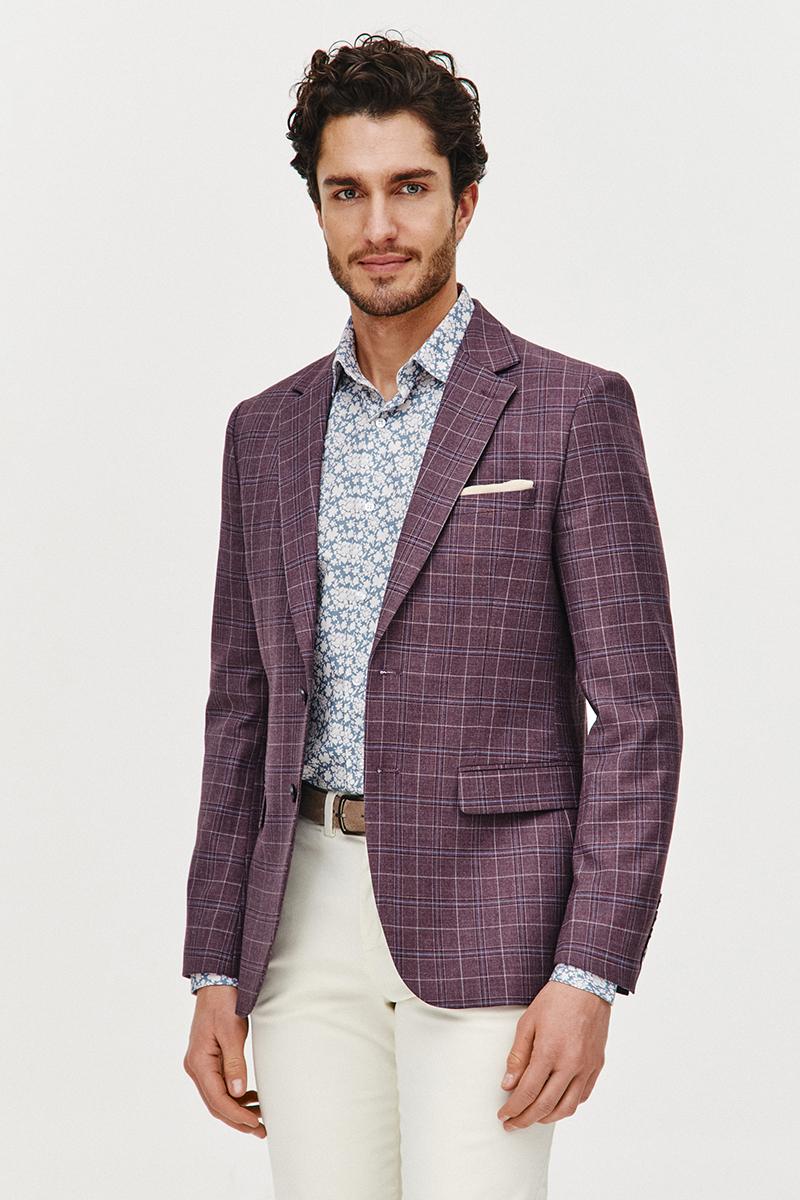 BURGUNDOWA MARYNARKA MĘSKA BORS