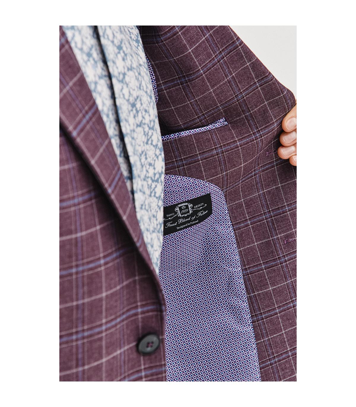 BURGUNDOWA MARYNARKA MĘSKA BORS