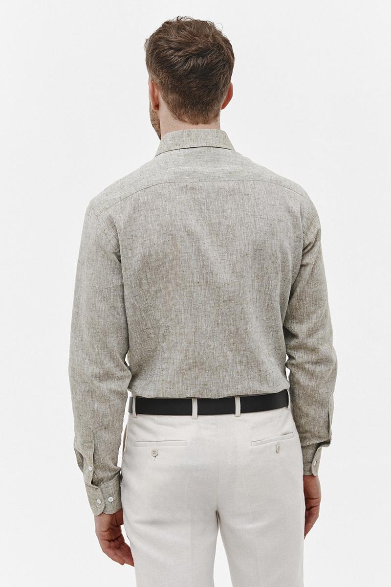 KHAKI KOSZULA MĘSKA LETO CLASSIC