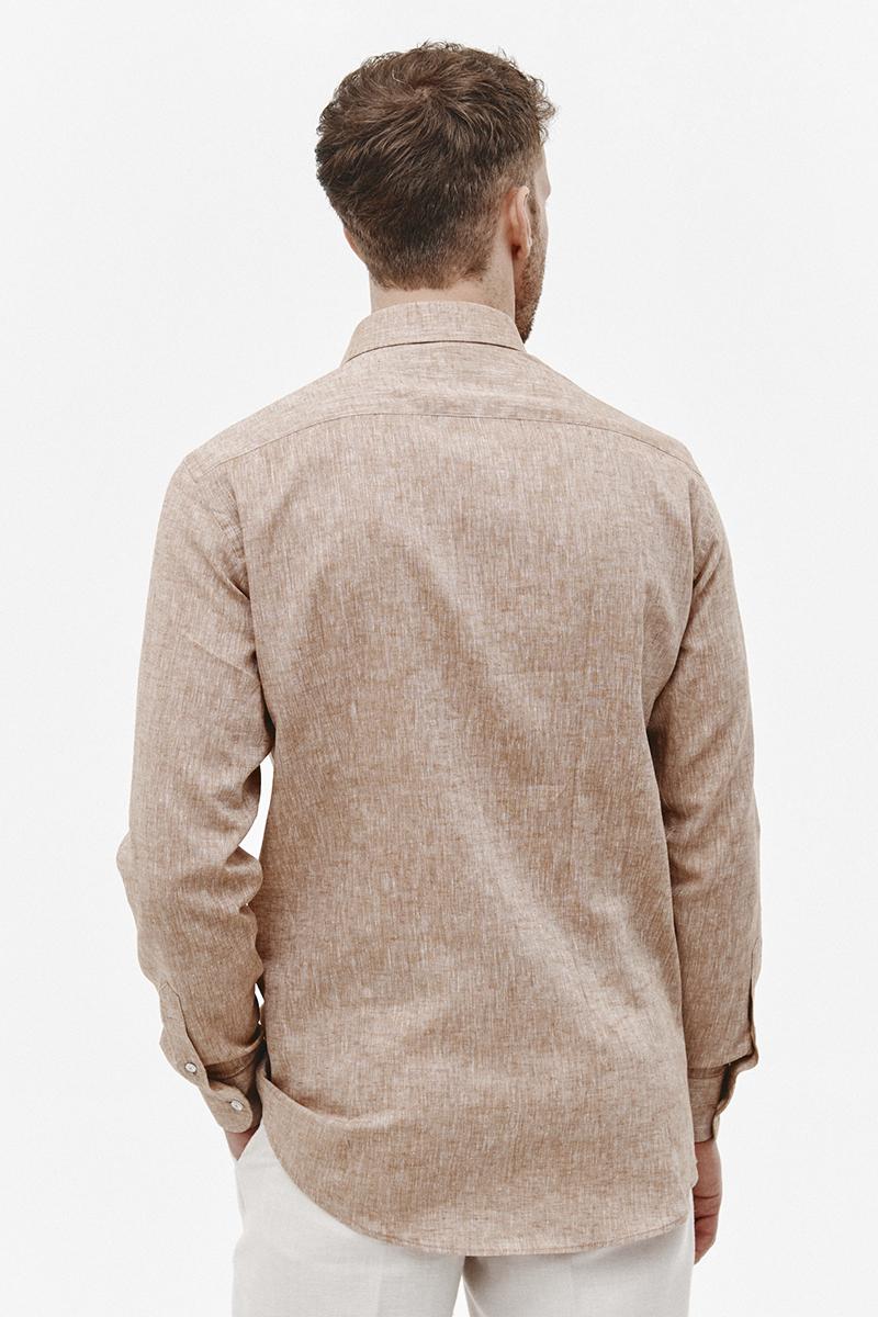 BEŻOWA KOSZULA MĘSKA BERS CLASSIC