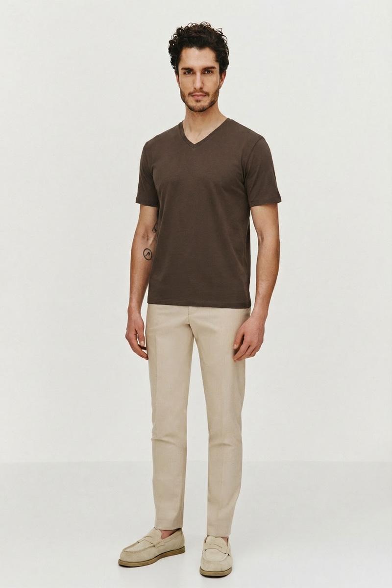 BRĄZOWY T-SHIRT BIK