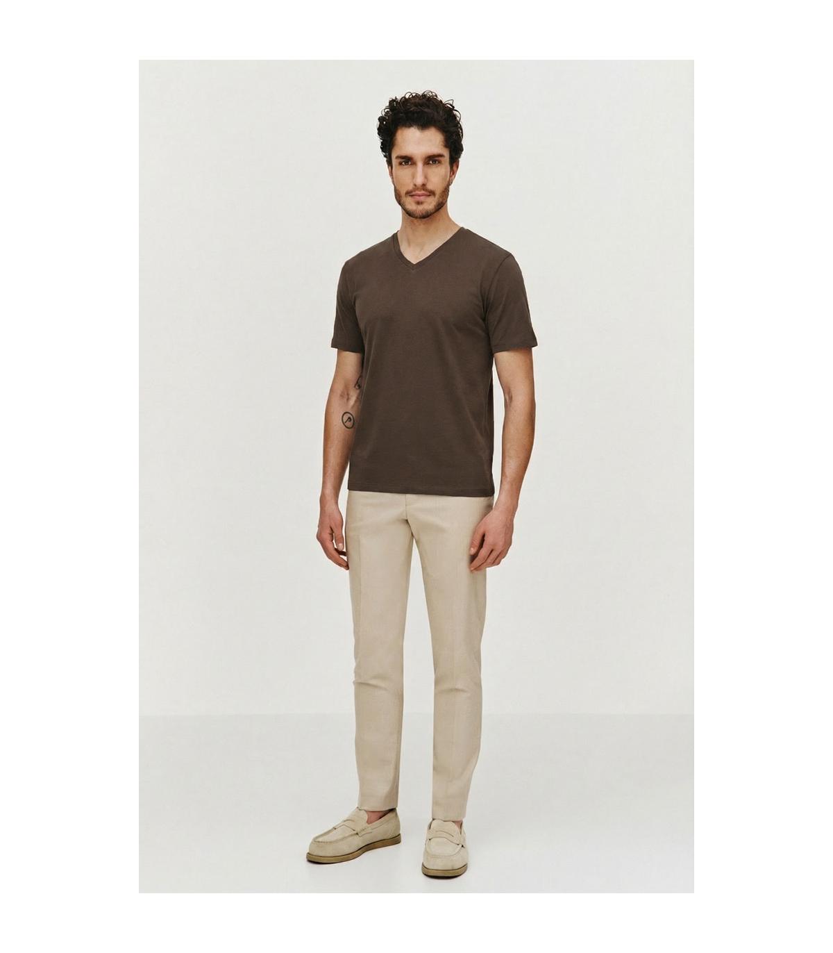 BRĄZOWY T-SHIRT BIK