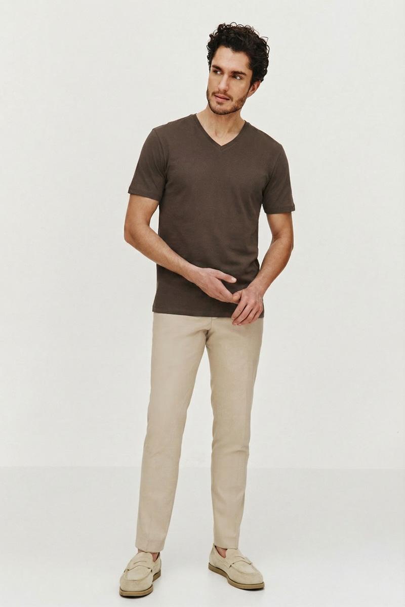 BRĄZOWY T-SHIRT BIK