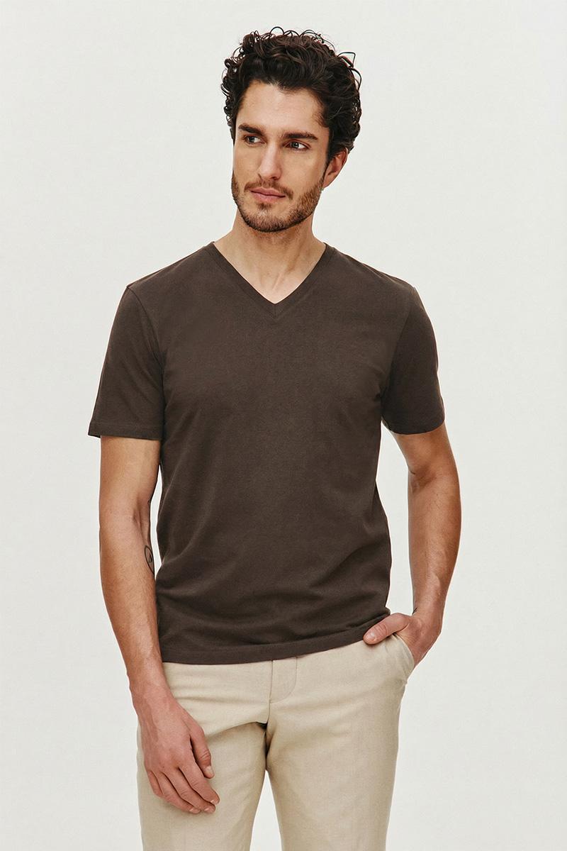 BRĄZOWY T-SHIRT BIK