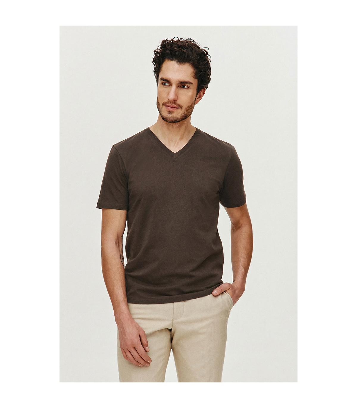 BRĄZOWY T-SHIRT BIK