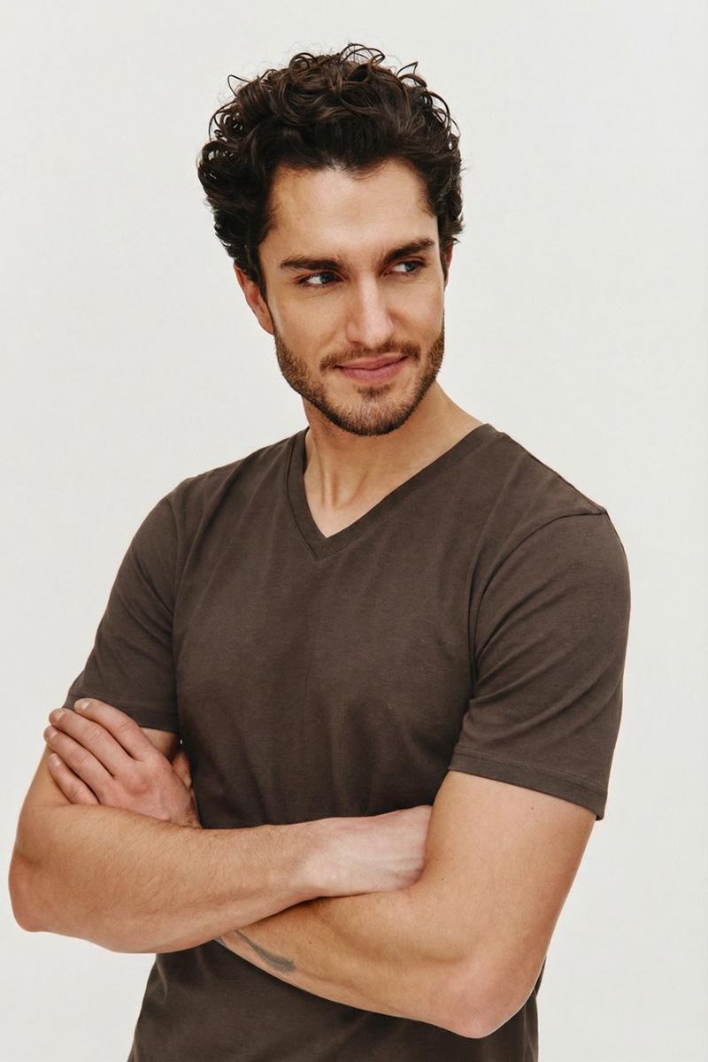 BRĄZOWY T-SHIRT BIK