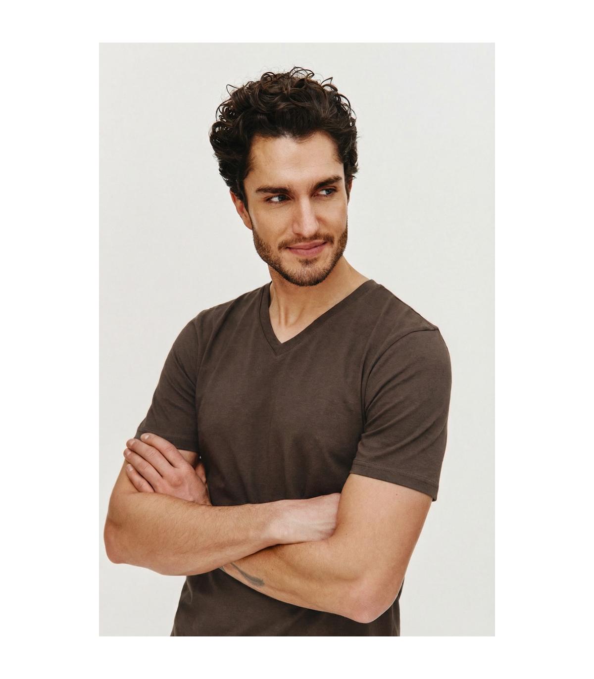 BRĄZOWY T-SHIRT BIK