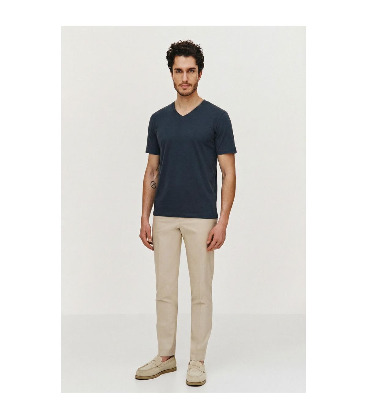 GRANATOWY T-SHIRT MĘSKI BIK