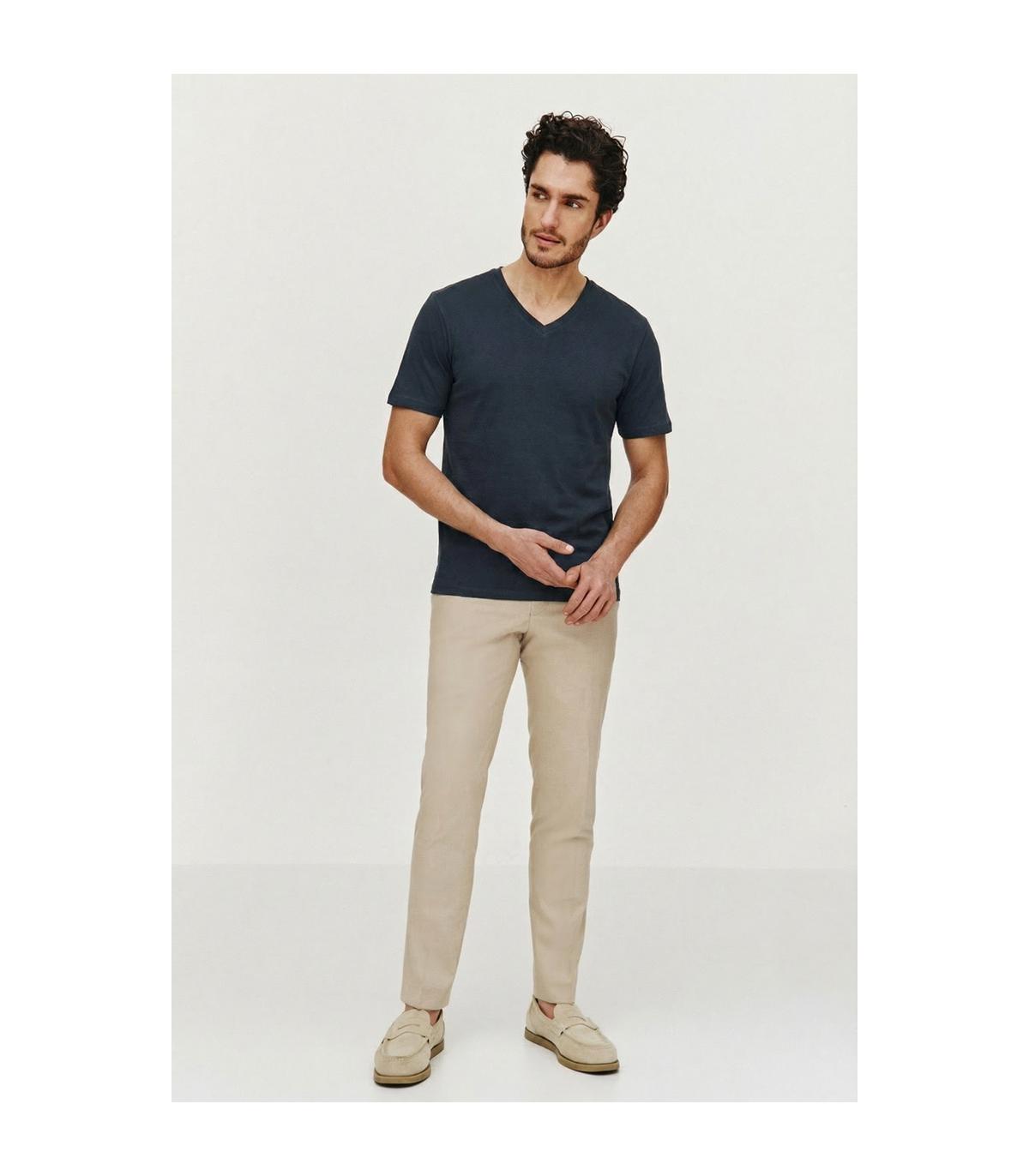 GRANATOWY T-SHIRT MĘSKI BIK