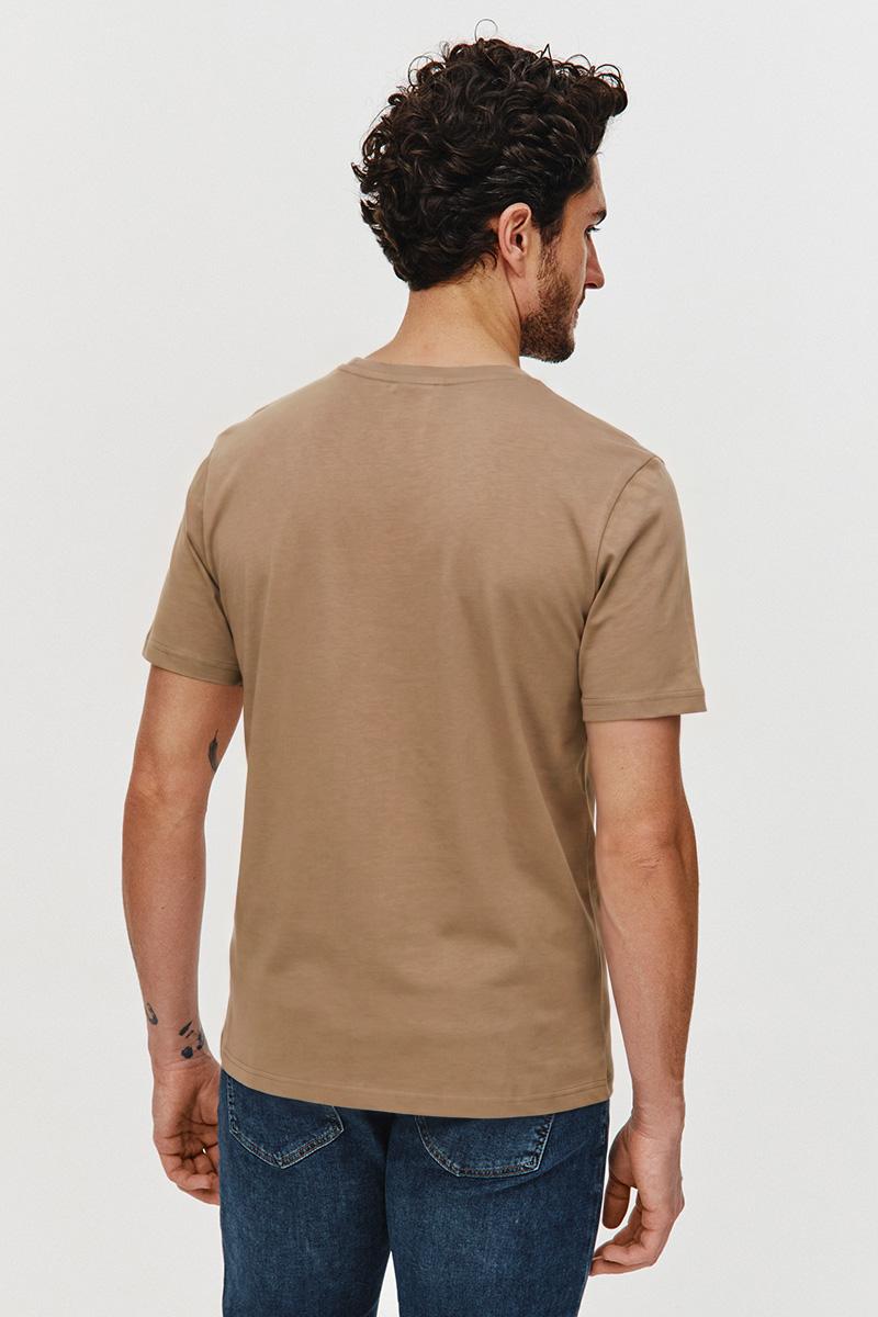 BEŻOWY T-SHIRT MĘSKI ADO