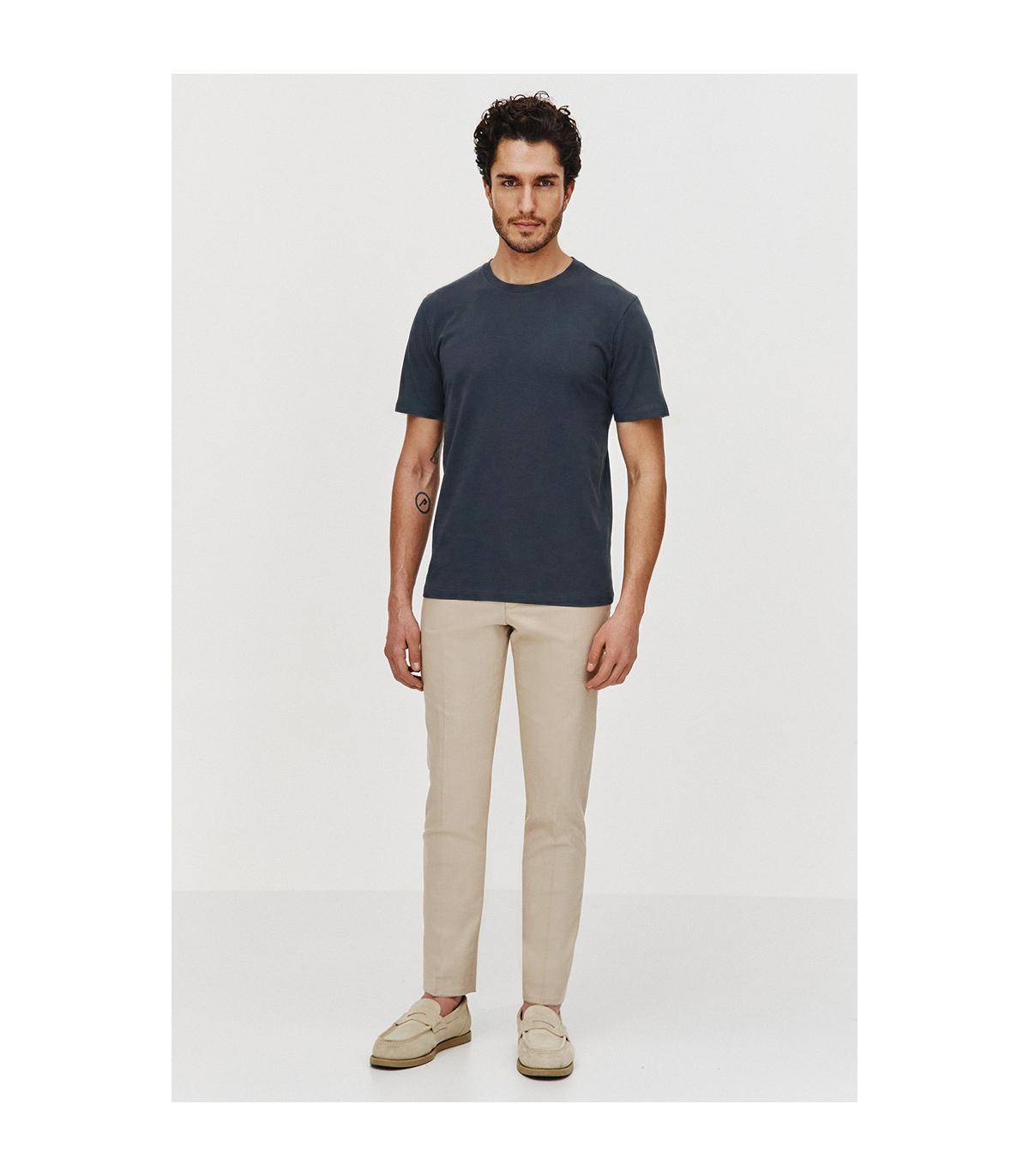 GRANATOWY T-SHIRT MĘSKI ADO