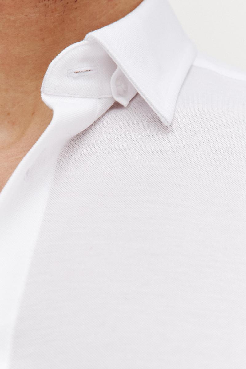 BIAŁA KOSZULA DZIANINOWA MĘSKA COMFORT