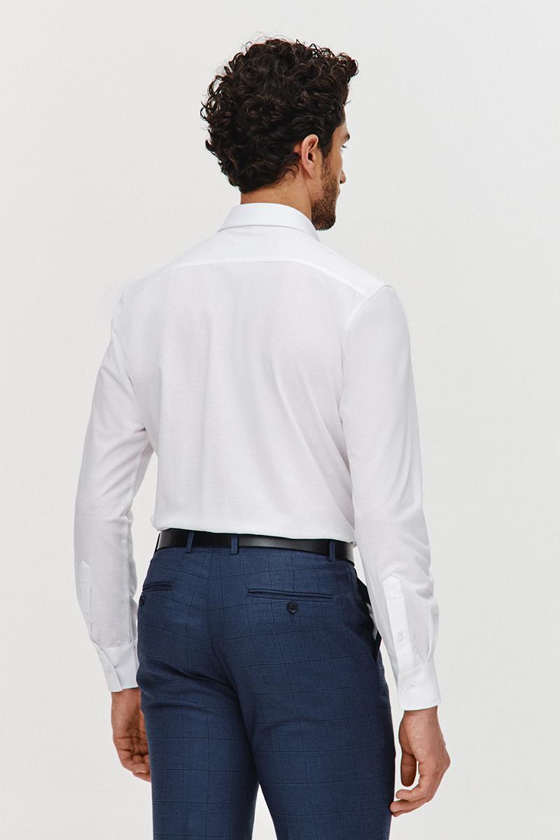 BIAŁA KOSZULA DZIANINOWA MĘSKA COMFORT