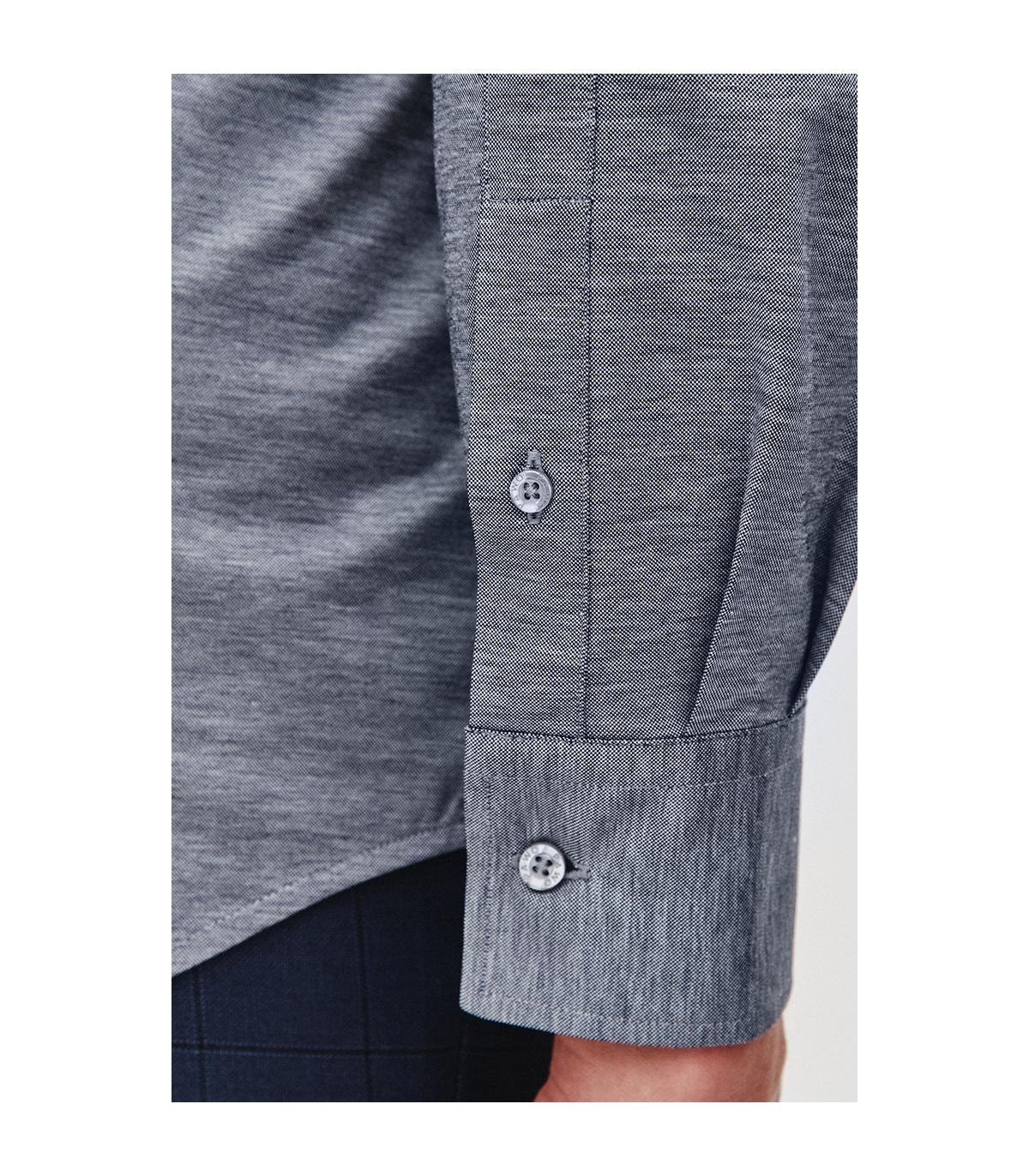 CIEMNONIEBIESKA KOSZULA DZIANINOWA MĘSKA COMFO