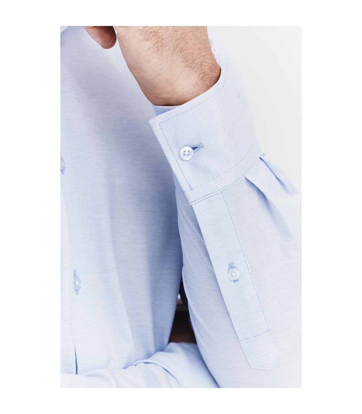 BŁĘKITNA  KOSZULA DZIANINOWA MĘSKA COMFORT