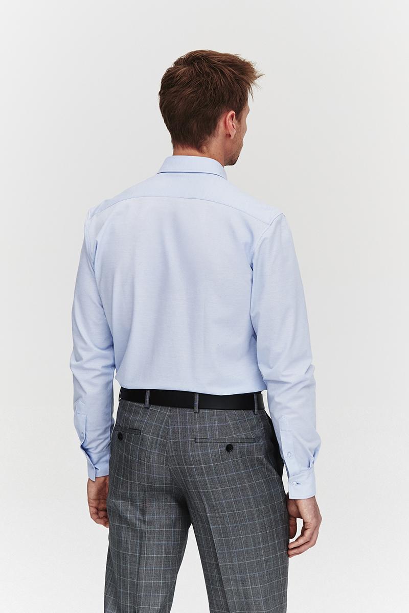 BŁĘKITNA  KOSZULA DZIANINOWA MĘSKA COMFORT