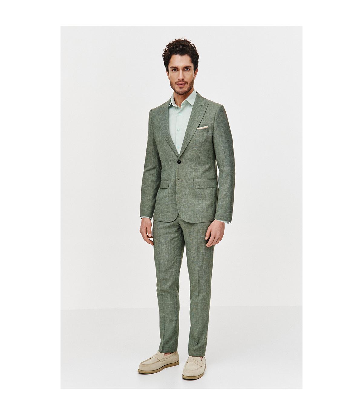 ZIELONE SPODNIE MĘSKIE ZIK