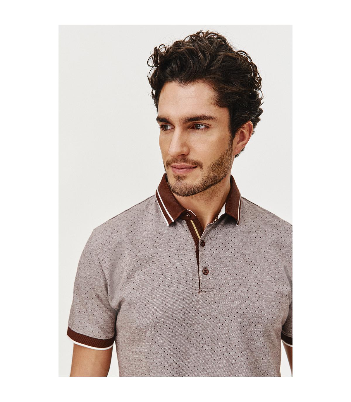 BRĄZOWE POLO MĘSKIE RONS