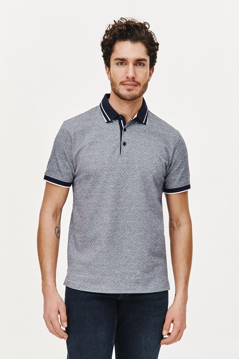 GRANATOWE POLO MĘSKIE RONS