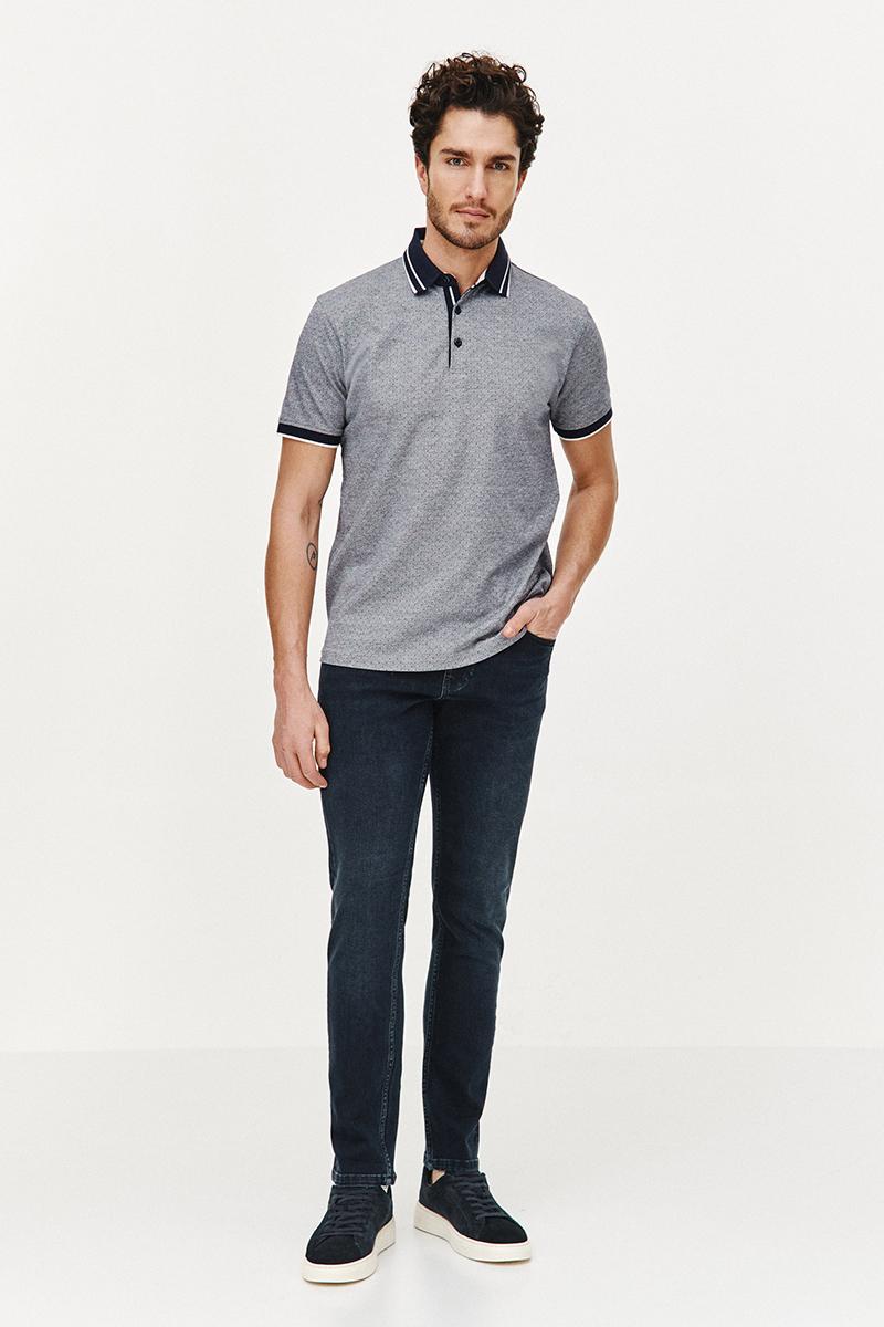 GRANATOWE POLO MĘSKIE RONS