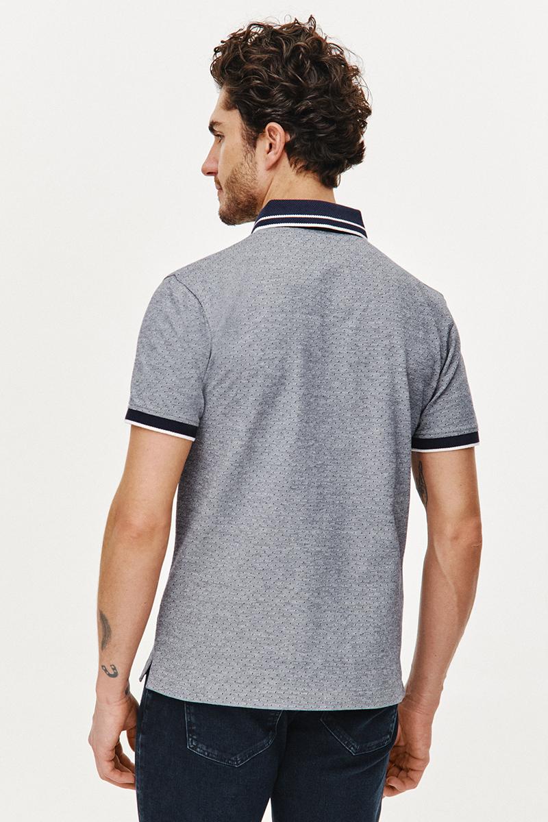 GRANATOWE POLO MĘSKIE RONS