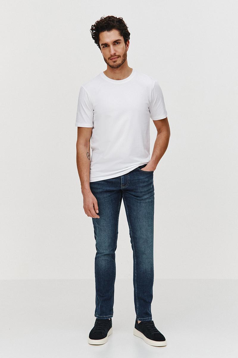 BIAŁY T-SHIRT MĘSKI BASIC ROUNDNECK