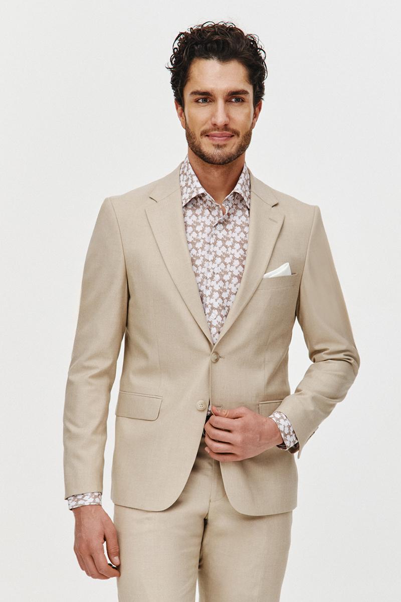 BEŻOWA MARYNARKA MĘSKA ROLS