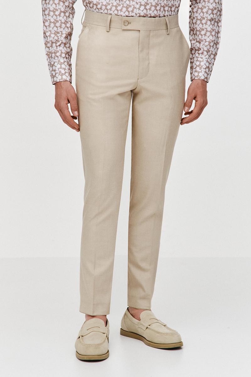 BEŻOWE SPODNIE MĘSKIE ROLS