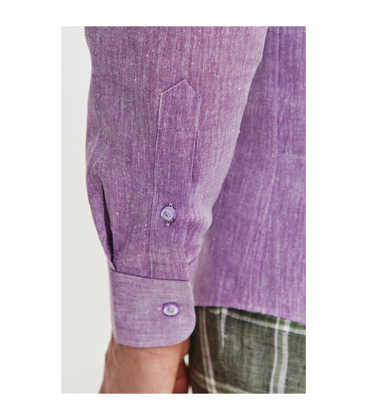 FIOLETOWA KOSZULA MĘSKA PLUM SLIM