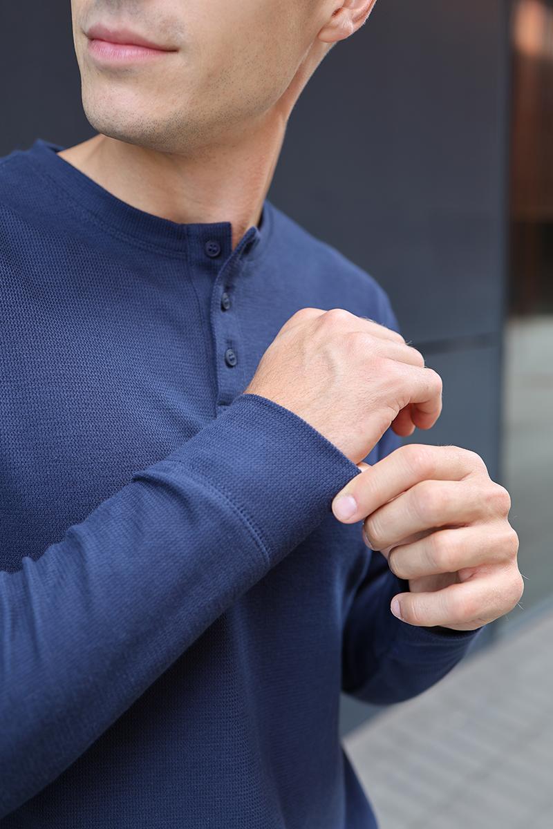 GRANATOWY LONGSLEEVE MĘSKI RISKO