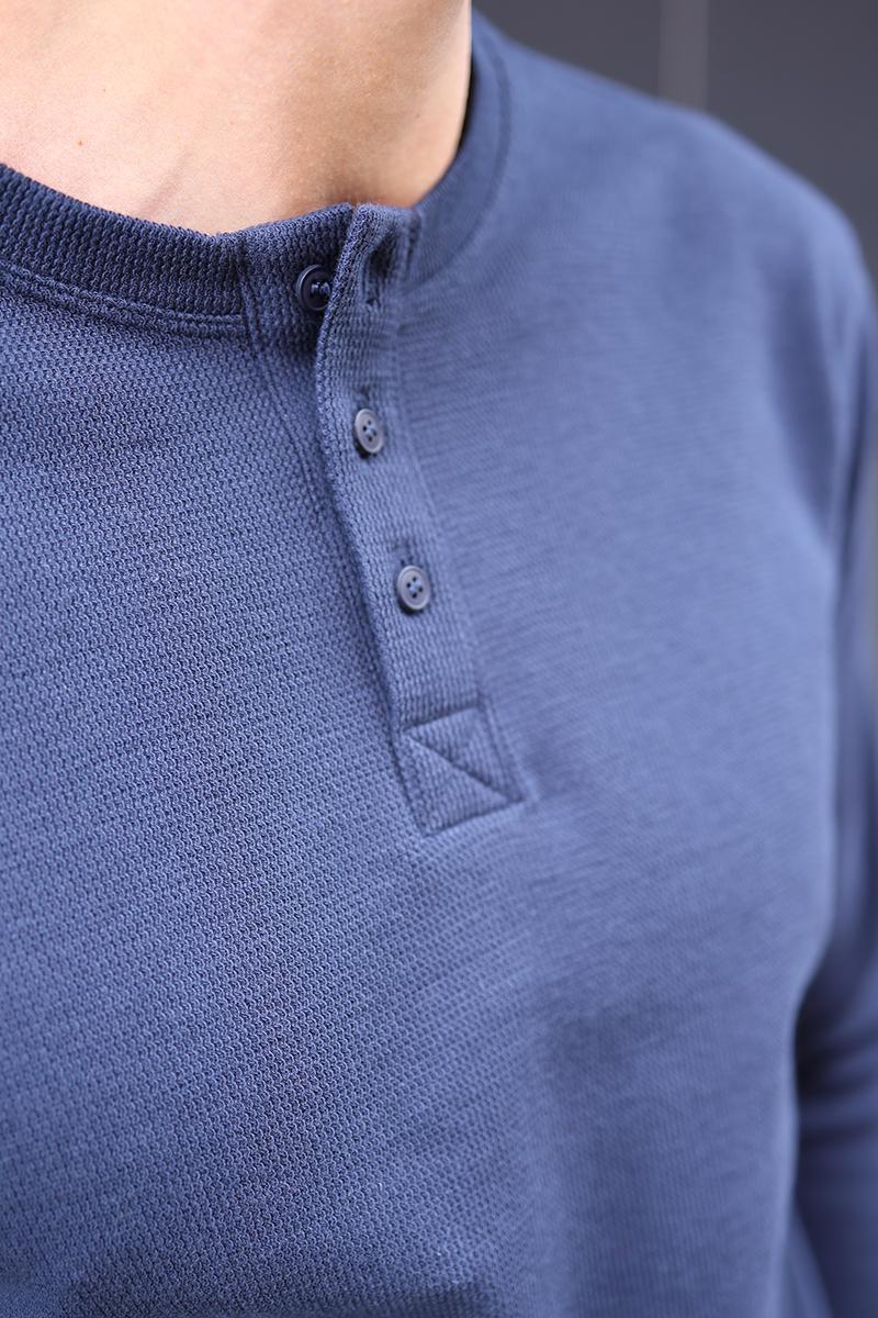 GRANATOWY LONGSLEEVE MĘSKI RISKO