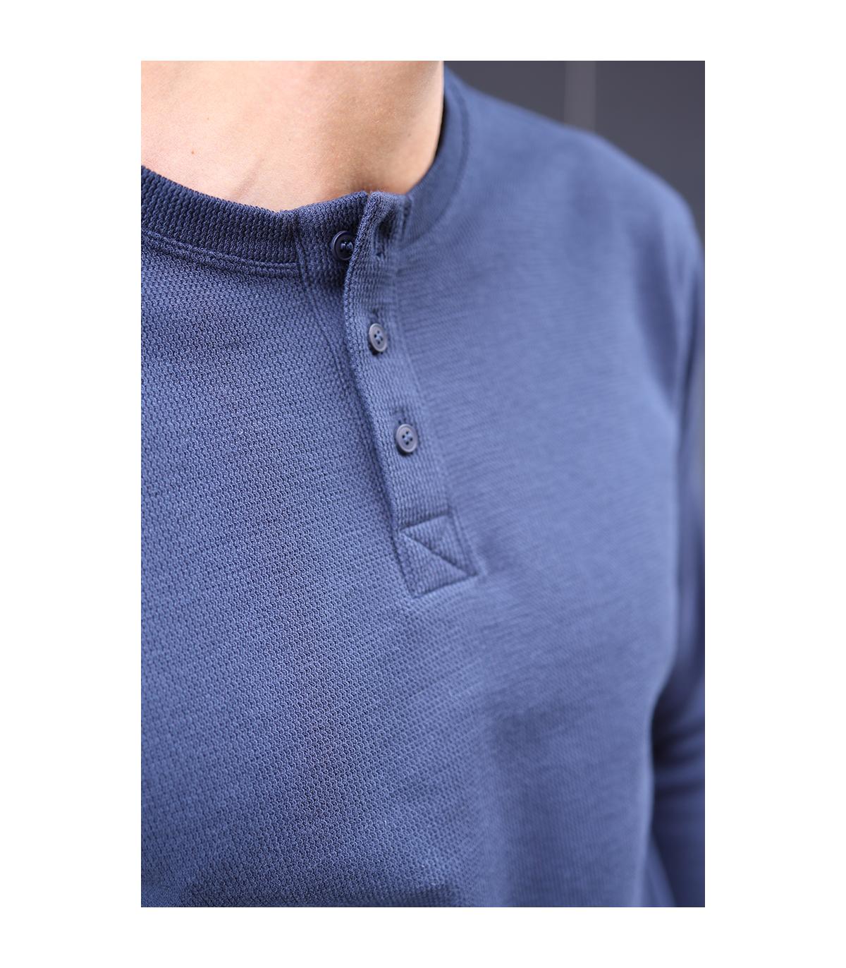GRANATOWY LONGSLEEVE MĘSKI RISKO