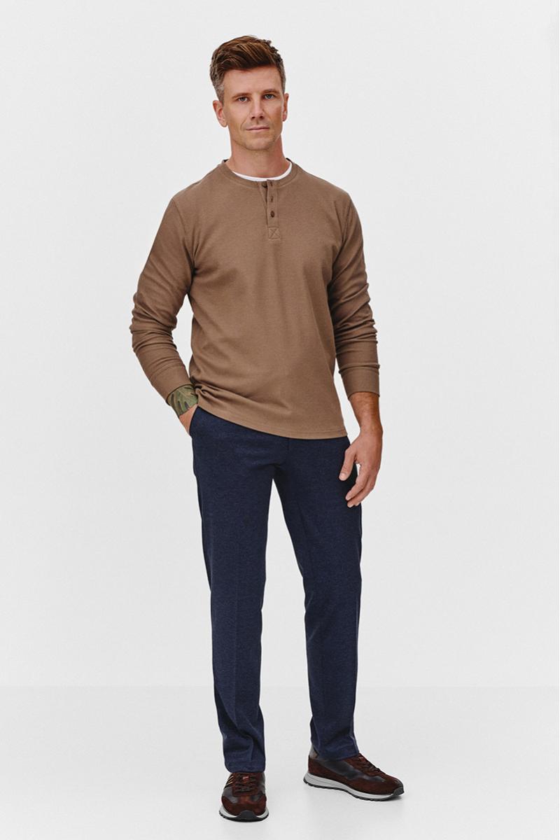 CIEMNOBEŻOWY LONGSLEEVE MĘSKI RISKO