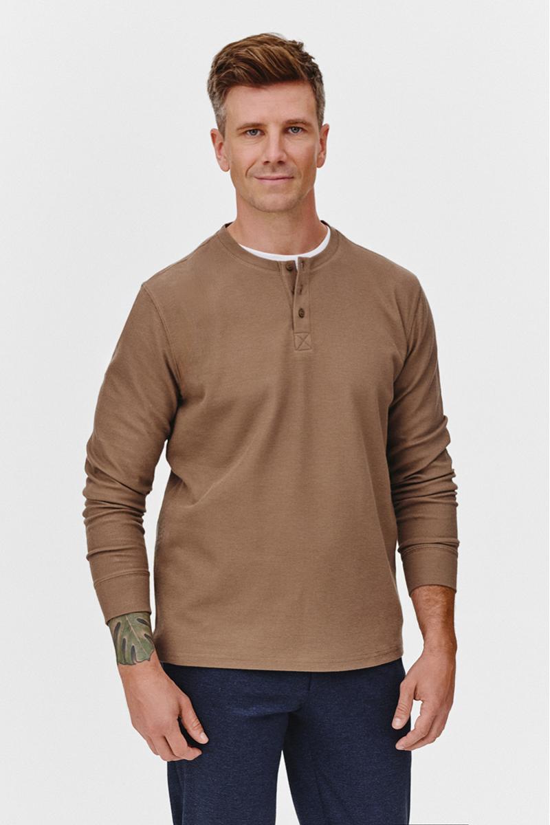 CIEMNOBEŻOWY LONGSLEEVE MĘSKI RISKO
