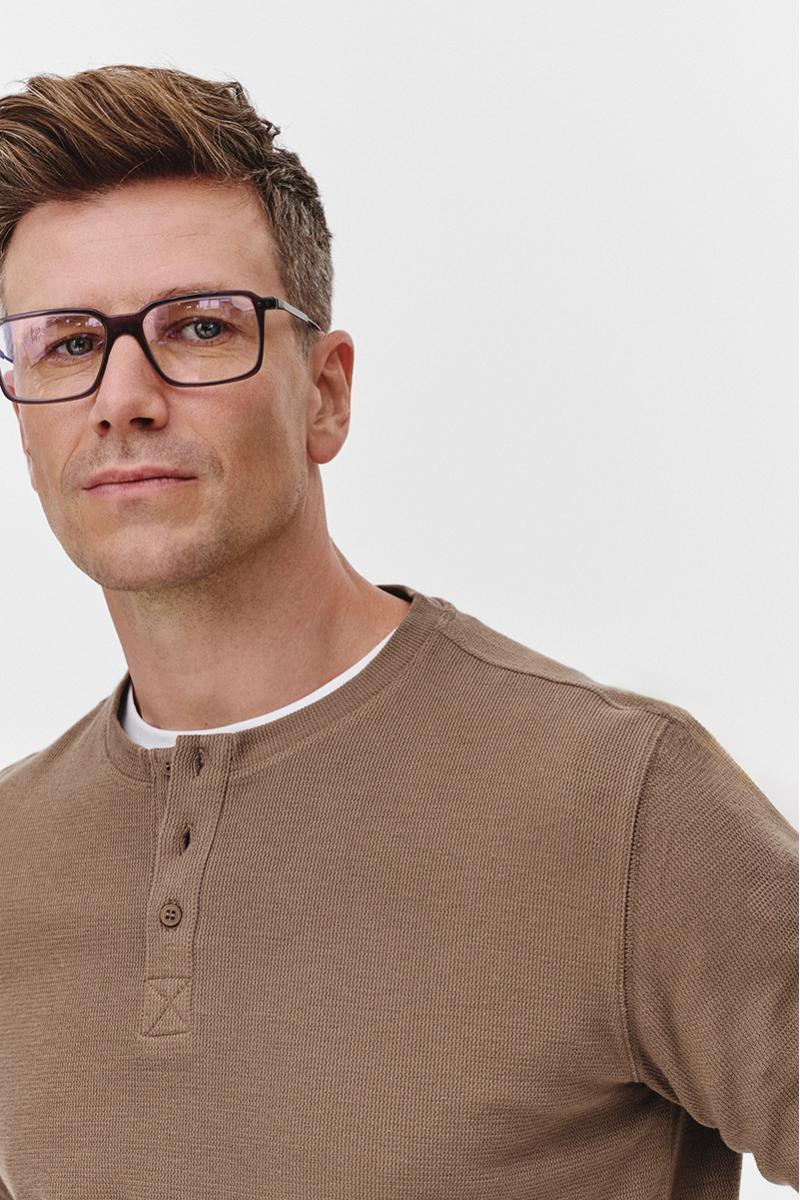 CIEMNOBEŻOWY LONGSLEEVE MĘSKI RISKO