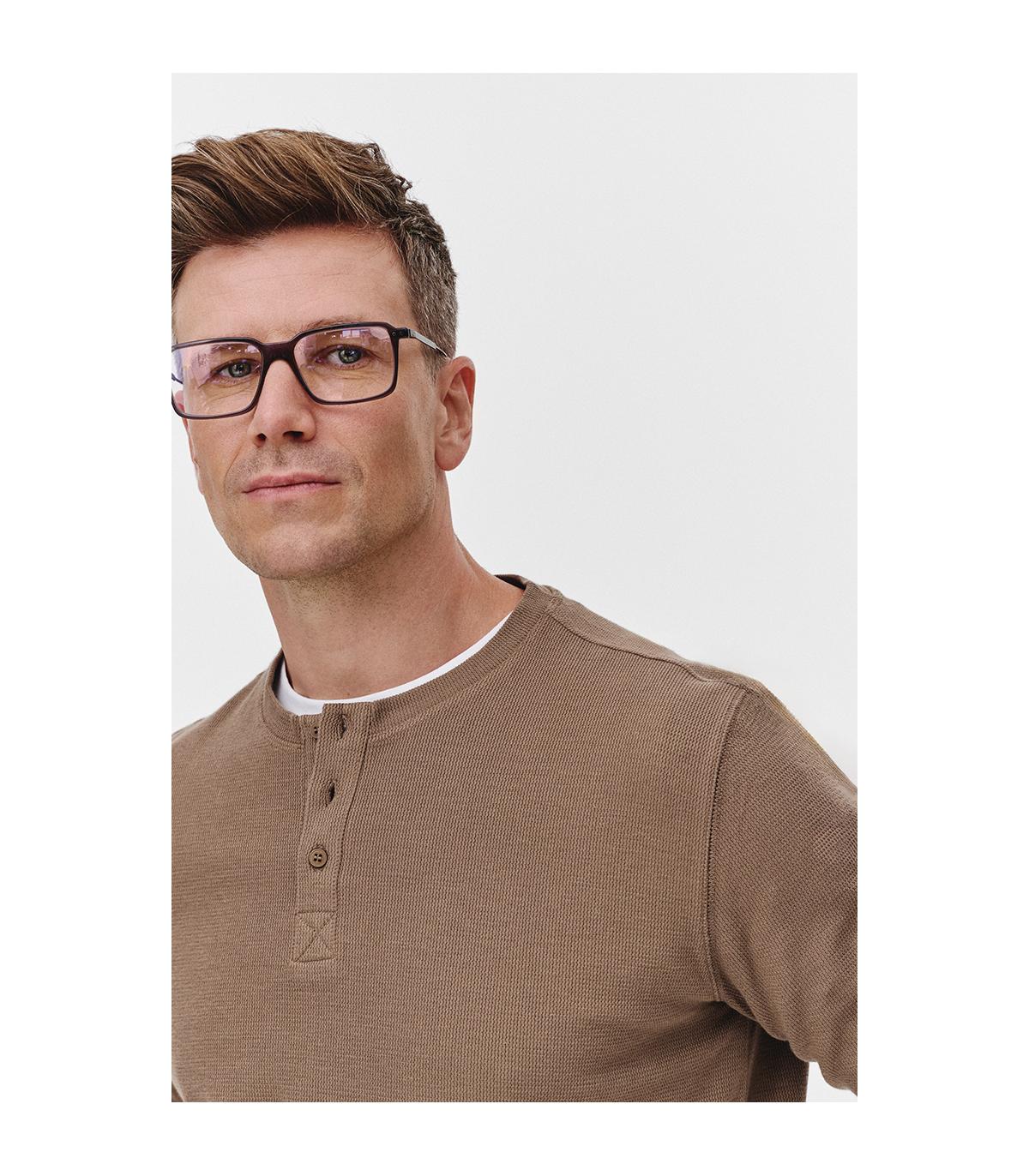 CIEMNOBEŻOWY LONGSLEEVE MĘSKI RISKO
