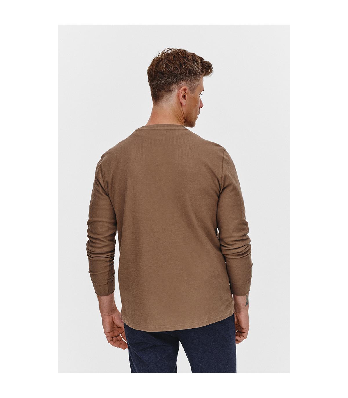 CIEMNOBEŻOWY LONGSLEEVE MĘSKI RISKO