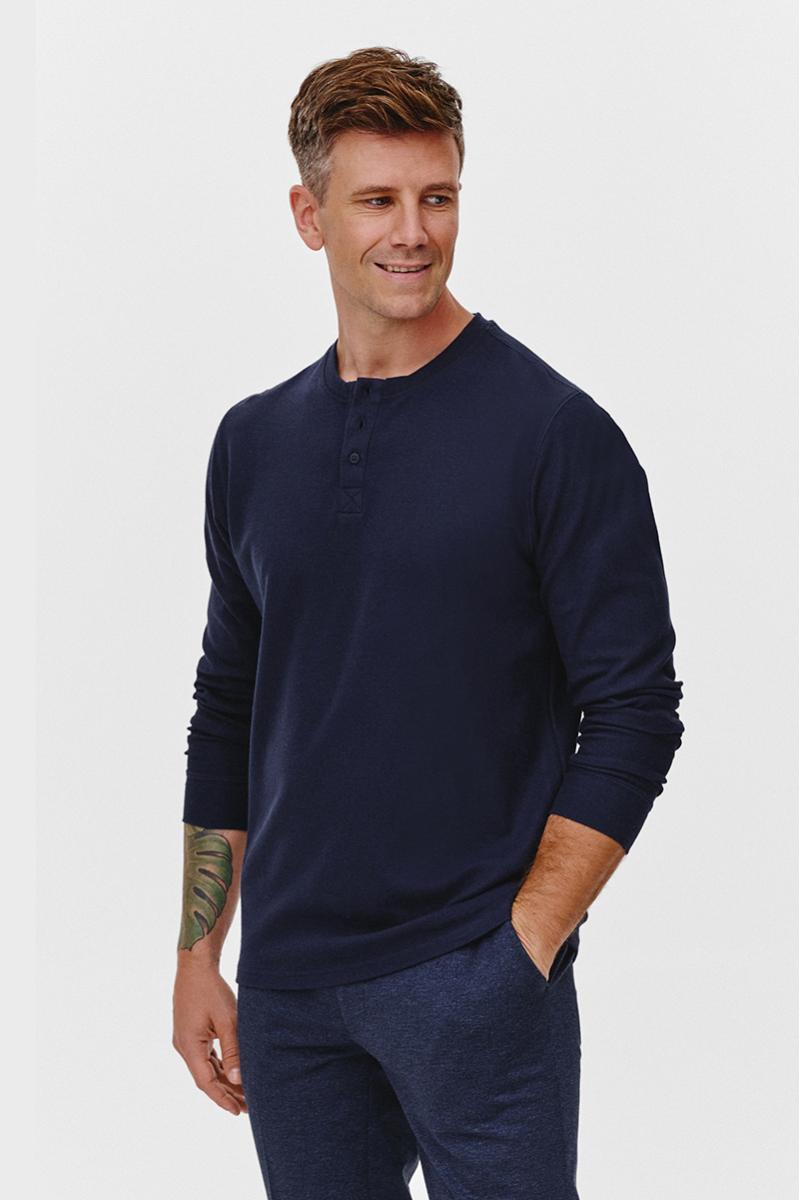 GRANATOWY LONGSLEEVE MĘSKI RISKO