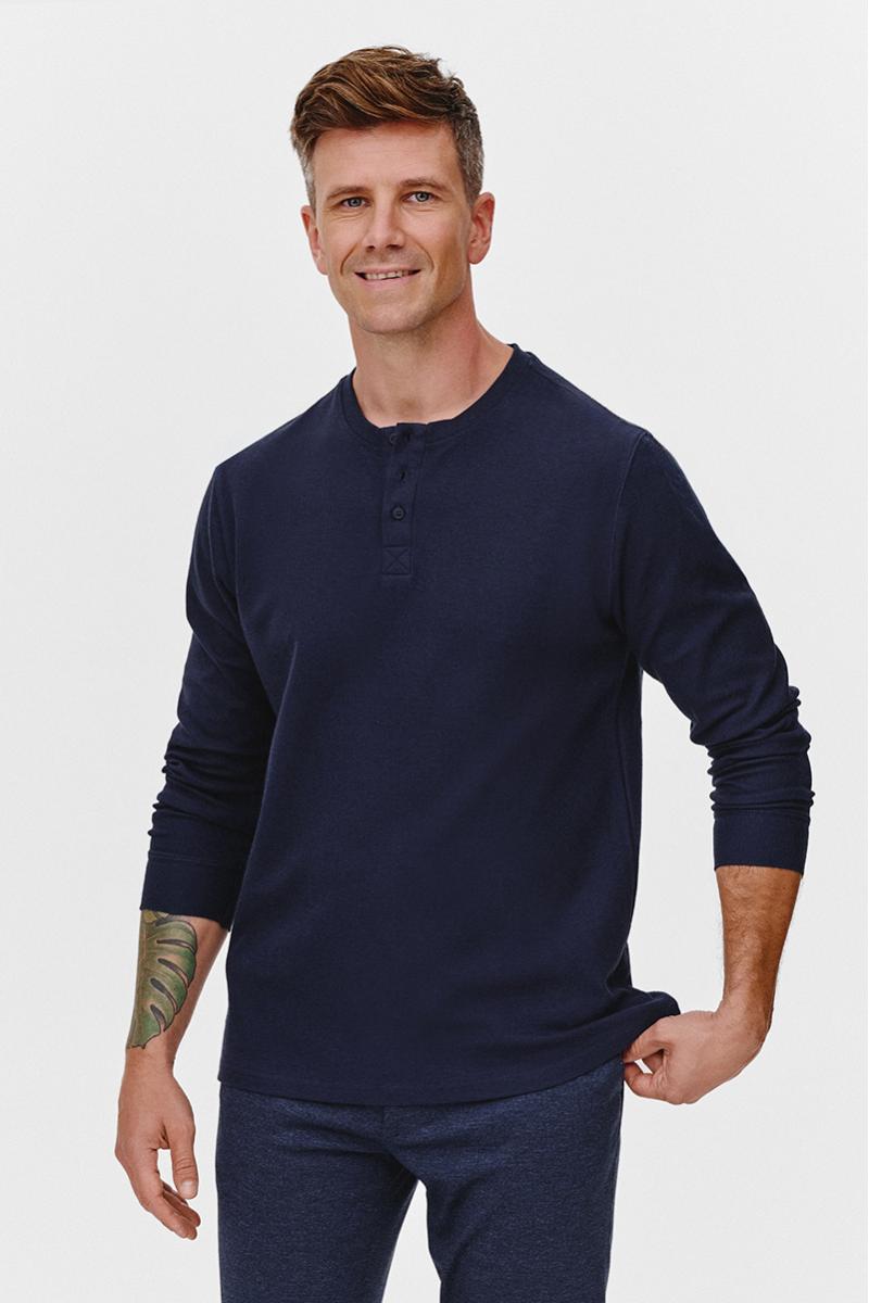 GRANATOWY LONGSLEEVE MĘSKI RISKO